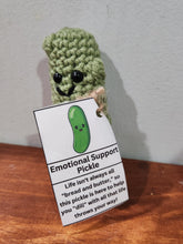 Load image into Gallery viewer, Emotional Support Pickle Hand Crocheted