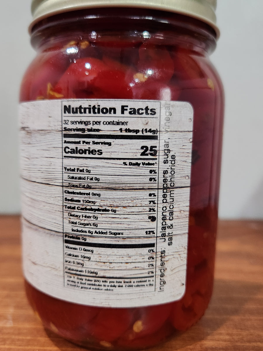 Red Hot Candied Jalapenos 16 oz – Corey's Pickles