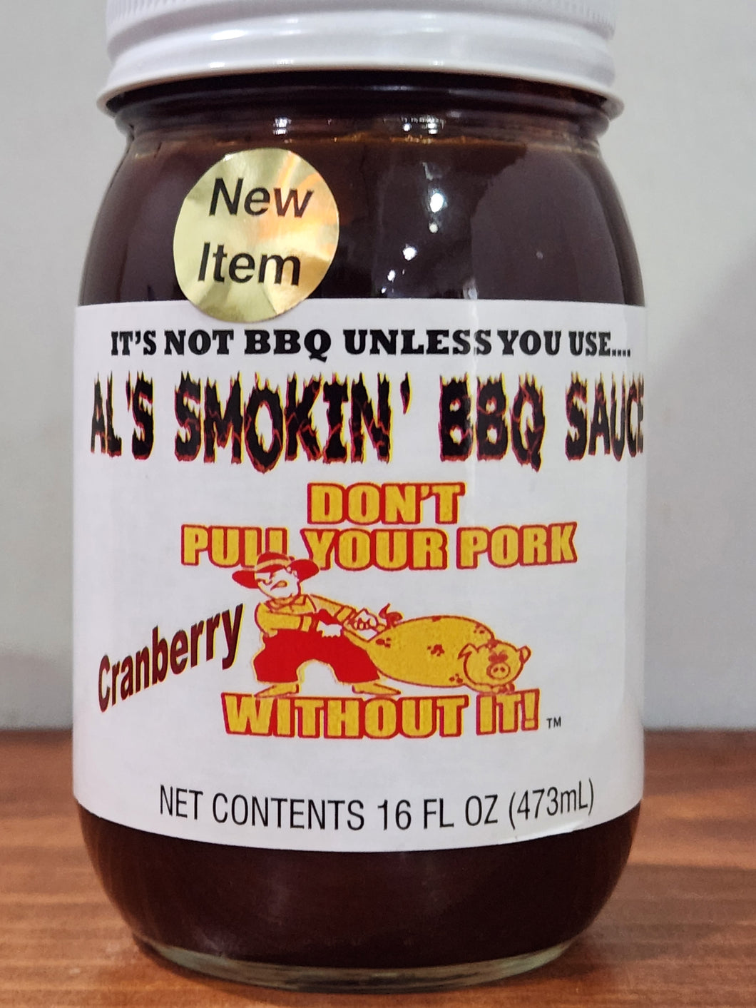 Al's Smokin' BBQ Sauce Cranberry 16 oz NEW