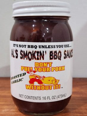 Al's Smokin' BBQ Sauce Roasted Garlic 16 oz