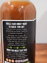 Load image into Gallery viewer, Devil Dave&#39;s Dilly Pepper &amp; Pickle Brine Hot Sauce 10 oz