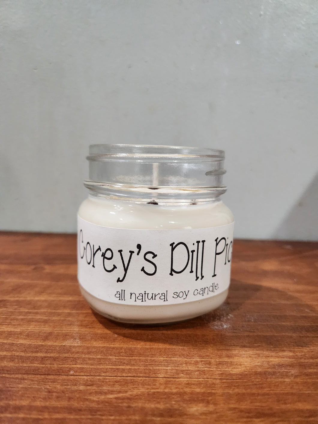 Corey's Dill Pickle All Natural Soy Candle, Local Hand Poured