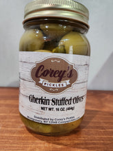 Load image into Gallery viewer, Stuffed Olives- Gherkin 16 oz