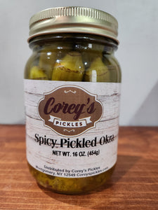 Spicy Pickled Okra 16 oz