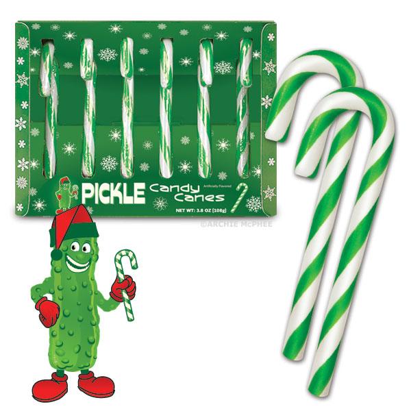 Pickle Holiday Candy Canes